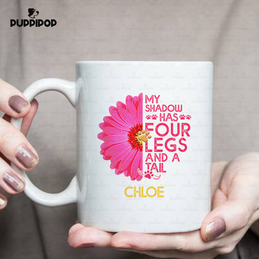 Personalized Dog Gift Idea - My Shadow Has 4 Legs And A Tail For Dog Lovers - White Mug